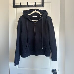 Sandro Navy Quarter Zip Sweater